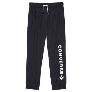 Converse Kids Boys Wordmark Woven Pants (Big Kids) Black MD (10 Big Kid)